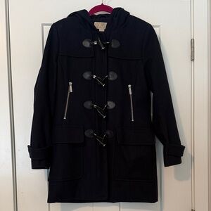 Michael Kors Womens Navy Wool hooded coat